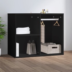 Mueble de vestidor madera de ingeniería negro 80x40x65 cm en Armarios y almacenamiento | Comprar online en Foru.es