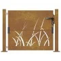 Gartentor aus Cortenstahl, Grasdesign, 105 x 105 cm von vidaXL, Gartentore - Ref: Foro24-153173, Preis: 181,28 €, Rabatt: %
