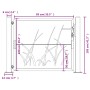 Puerta de jardín acero corten diseño hierba 105x105 cm de vidaXL, Puertas de jardín - Ref: Foro24-153173, Precio: 186,68 €, D...