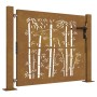 Puerta de jardín acero corten diseño bambú 105x105 cm de vidaXL, Puertas de jardín - Ref: Foro24-153239, Precio: 154,50 €, De...