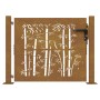 Puerta de jardín acero corten diseño bambú 105x105 cm de vidaXL, Puertas de jardín - Ref: Foro24-153239, Precio: 154,50 €, De...