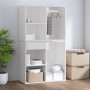 Mueble vestidor madera contrachapada blanco brillo 80x40x65 cm en Armarios y almacenamiento | Comprar online en Foru.es