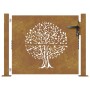 Puerta de jardín acero corten diseño árbol 105x105 cm de vidaXL, Puertas de jardín - Ref: Foro24-153215, Precio: 185,18 €, De...