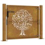 Puerta de jardín acero corten diseño árbol 105x105 cm de vidaXL, Puertas de jardín - Ref: Foro24-153215, Precio: 185,18 €, De...
