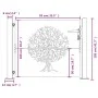 Puerta de jardín acero corten diseño árbol 105x105 cm by vidaXL, garden gates - Ref: Foro24-153215, Price: 176,50 €, Discount: %