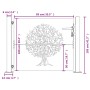 Puerta de jardín acero corten diseño árbol 105x105 cm de vidaXL, Puertas de jardín - Ref: Foro24-153215, Precio: 185,18 €, De...