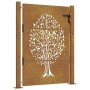 Puerta de jardín acero corten diseño árbol 105x130 cm de vidaXL, Puertas de jardín - Ref: Foro24-153216, Precio: 196,49 €, De...
