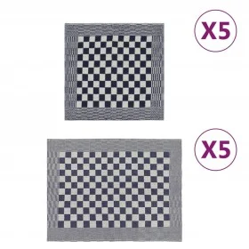 Juego de paños 10 unidades algodón azul y blanco de vidaXL, Toallas - Ref: Foro24-136288, Precio: 30,23 €, Descuento: %