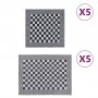 Juego de paños 10 unidades algodón azul y blanco de vidaXL, Toallas - Ref: Foro24-136288, Precio: 30,23 €, Descuento: %