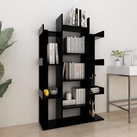Librería de madera contrachapada negro 86x25,5x140 cm en Librerías y estanterías | Comprar online en Foru.es