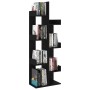 Armario de libros madera contrachapada negro 48x25,5x140 cm en Librerías y estanterías | Comprar online en Foru.es