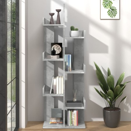 Estantería de madera de ingeniería gris hormigón 48x25,5x140 cm en Librerías y estanterías | Comprar online en Foru.es