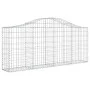 Cesta de gaviones forma arco hierro galvanizado 200x30x80/100cm de vidaXL, Maceteros y jardineras - Ref: Foro24-153384, Preci...