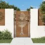 Corten steel garden gate tree design 105x180 cm by vidaXL, garden gates - Ref: Foro24-153218, Price: 252,51 €, Discount: %