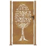 Puerta de jardín acero corten diseño árbol 105x180 cm de vidaXL, Puertas de jardín - Ref: Foro24-153218, Precio: 266,38 €, De...