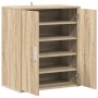 Mueble zapatero madera de ingeniería roble Sonoma 60x35x70 cm en Zapateros y organizadores de calzado | Comprar online en Foru.e
