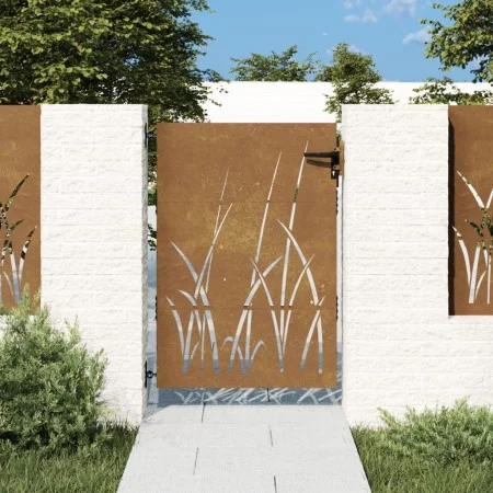 Gartentor aus Cortenstahl, Grasdesign, 85 x 150 cm von vidaXL, Gartentore - Ref: Foro24-153223, Preis: 154,17 €, Rabatt: %