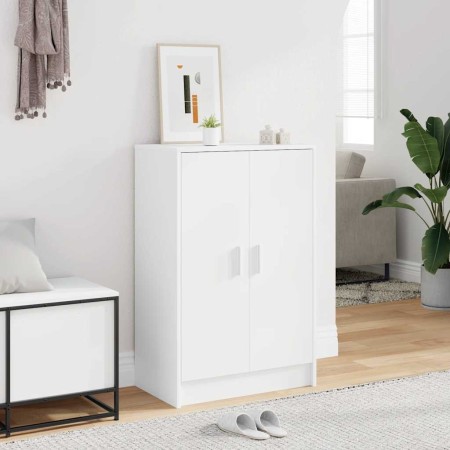 Mueble zapatero de madera contrachapada blanco 60x35x92 cm en Zapateros y organizadores de calzado | Comprar online en Foru.es