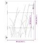 Puerta de jardín acero corten diseño hierba 85x150 cm de vidaXL, Puertas de jardín - Ref: Foro24-153223, Precio: 156,31 €, De...