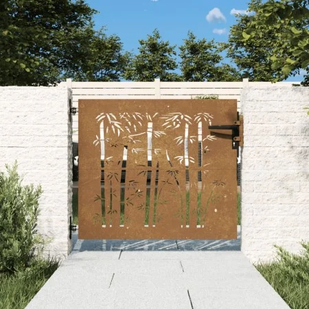 Corten steel garden gate bamboo design 85x100 cm by vidaXL, garden gates - Ref: Foro24-153233, Price: 113,74 €, Discount: %