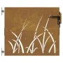 Puerta de jardín acero corten diseño hierba 85x75 cm de vidaXL, Puertas de jardín - Ref: Foro24-153220, Precio: 97,47 €, Desc...
