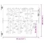 Gartentor aus Cortenstahl, Bambusdesign, 85 x 100 cm von vidaXL, Gartentore - Ref: Foro24-153233, Preis: 113,74 €, Rabatt: %