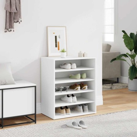 Mueble zapatero de madera contrachapada blanco 60x35x70 cm en Zapateros y organizadores de calzado | Comprar online en Foru.es