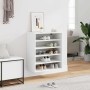 Mueble zapatero de madera contrachapada blanco 60x35x70 cm en Zapateros y organizadores de calzado | Comprar online en Foru.es