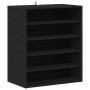 Mueble zapatero de madera contrachapada negro 60x35x70 cm en Zapateros y organizadores de calzado | Comprar online en Foru.es