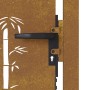 Puerta de jardín acero corten diseño bambú 105x80 cm de vidaXL, Puertas de jardín - Ref: Foro24-153238, Precio: 129,43 €, Des...