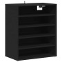 Mueble zapatero de madera contrachapada negro 60x35x70 cm en Zapateros y organizadores de calzado | Comprar online en Foru.es