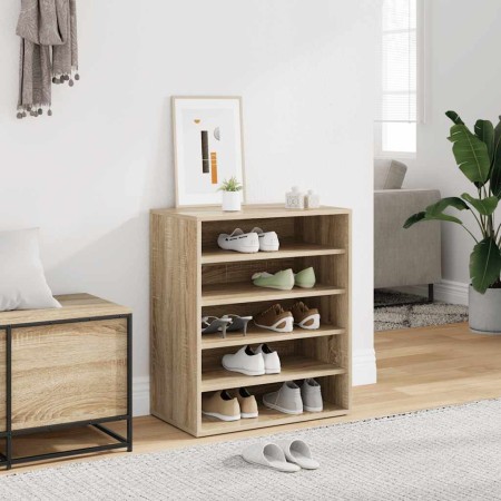 Mueble zapatero de madera contrachapada color roble 60x35x70 cm en Zapateros y organizadores de calzado | Comprar online en Foru