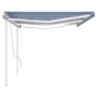 Toldo automático LED sensor de viento azul blanco 6x3,5 m en Toldos | Comprar online en Foru.es