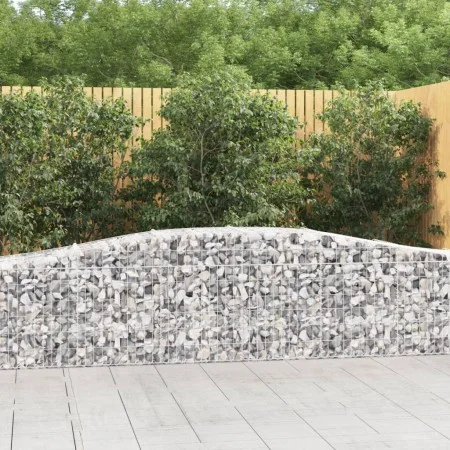 Cesta de gaviones forma arco hierro galvanizado 400x50x60/80 cm de vidaXL, Maceteros y jardineras - Ref: Foro24-153413, Preci...