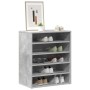 Mueble zapatero madera contrachapada gris hormigón 60x35x70 cm en Zapateros y organizadores de calzado | Comprar online en Foru.