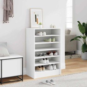 Mueble zapatero de madera contrachapada blanco 60x35x92 cm en Zapateros y organizadores de calzado | Comprar online en Foru.es
