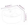 Lavabo redondo de cerámica blanco 40x14,5 cm de vidaXL, Lavabos - Ref: Foro24-153339, Precio: 68,46 €, Descuento: %
