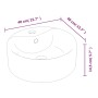 Lavabo redondo de cerámica blanco 40x14,5 cm de vidaXL, Lavabos - Ref: Foro24-153339, Precio: 69,28 €, Descuento: %