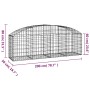 Cesta de gaviones forma arco hierro galvanizado 200x50x60/80 cm de vidaXL, Maceteros y jardineras - Ref: Foro24-153473, Preci...
