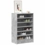 Mueble zapatero madera contrachapada gris hormigón 60x35x92 cm en Zapateros y organizadores de calzado | Comprar online en Foru.