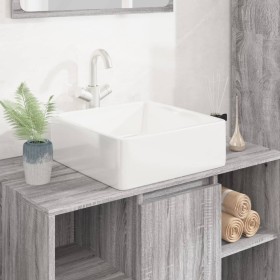 Lavabo cuadrado de cerámica blanco 37x37x13 cm de vidaXL, Lavabos - Ref: Foro24-153341, Precio: 57,74 €, Descuento: %