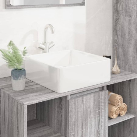 Lavabo cuadrado de cerámica blanco 37x37x13 cm de vidaXL, Lavabos - Ref: Foro24-153341, Precio: 57,74 €, Descuento: %