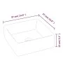 Quadratisches weißes Keramikwaschbecken 37x37x13 cm von vidaXL, Sinkt - Ref: Foro24-153341, Preis: 56,86 €, Rabatt: %