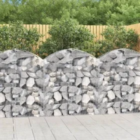 Cesta gaviones forma arco hierro galvanizado 100x30x100/120 cm de vidaXL, Maceteros y jardineras - Ref: Foro24-153425, Precio...