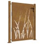 Puerta de jardín acero corten diseño hierba 105x155 cm de vidaXL, Puertas de jardín - Ref: Foro24-153229, Precio: 200,99 €, D...