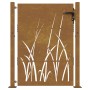 Puerta de jardín acero corten diseño hierba 105x155 cm de vidaXL, Puertas de jardín - Ref: Foro24-153229, Precio: 200,99 €, D...