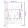 Puerta de jardín acero corten diseño hierba 105x155 cm de vidaXL, Puertas de jardín - Ref: Foro24-153229, Precio: 200,99 €, D...