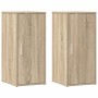 Muebles zapateros 2 uds contrachapado roble Sonoma 32x35x70 cm en Zapateros y organizadores de calzado | Comprar online en Foru.