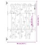 Puerta de jardín acero corten diseño bambú 85x150 cm de vidaXL, Puertas de jardín - Ref: Foro24-153235, Precio: 155,01 €, Des...