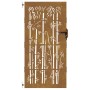 Puerta de jardín acero corten diseño bambú 85x175 cm de vidaXL, Puertas de jardín - Ref: Foro24-153236, Precio: 184,31 €, Des...